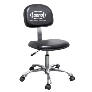 Leenol可旋转Esd椅子实验室凳子供应商防静电PU皮革椅子ESD工业办公椅
