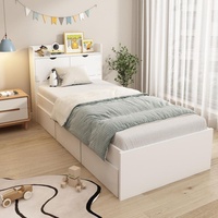 Ensemble de meubles de chambre à coucher modernes, lit queen size multifonctionnel, lits en bois king size avec cadre de rangement