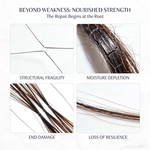Loción Fortalecedora <span class=keywords><strong>para</strong></span> <span class=keywords><strong>el</strong></span> <span class=keywords><strong>Cabello</strong></span> con Aceite de Almendras y Manteca de Karité, Fórmula 2 en 1 Reparadora e Hidratante, Control de Grasa, 500ml 1000ml, Venta al por Mayor - Product Image 3