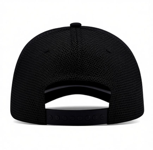 Casquette Trucker Gorras112 en maille structurée avec logo en cuir personnalisé et fermeture à pression - Product Image 3
