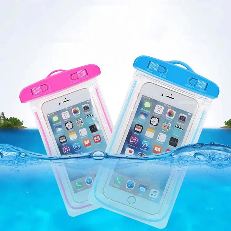 Hot Sale Transparent PVC Mobile Phone Waterproof Bag Swim Diving Surfing Waterproof Universal Cell Phone Pouch