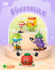 <span class=keywords><strong>LOZ</strong></span> dibujos animados vegetales fiesta bloques de construcción rompecabezas para niños juguetes tomate montaje modelo de levantamiento de pesas - Product Image 4