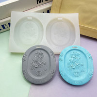 Vente flash : Moule en silicone pour diffuseur de parfum de marque G, à suspendre, pour la fabrication de résine époxy, d'aromathérapie, de plâtre, de bougies, de fleurs, feuille double parfum