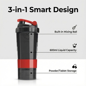 Vaso Mezclador de Proteínas Reutilizable Personalizado, Botella Mezcladora Impermeable, Contenedor de Polvo Portátil, Apto para Lavavajillas, para Entrenamiento Físico y Gimnasio - Product Image 6