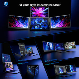 جديد تمامًا شاشة ثلاثية محمولة FHD شاشات LCD للألعاب مع حامل ، شاشة كمبيوتر خارجية للكمبيوتر الشخصي وجهاز Mac" - Product Image 4