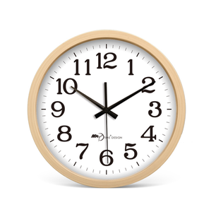 Reloj de Pared Moderno de Plástico con Acabado de Madera y Logotipo Personalizado, con Termómetro e Higrómetro - Product Image 4