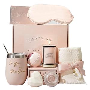 <span class=keywords><strong>Coffret</strong></span> Cadeau de Relaxation et Encouragement pour <span class=keywords><strong>Femme</strong></span> : Gobelet, Panier de Bien-être et Soins Spa pour Remise en Forme Rapide - Product Image 1