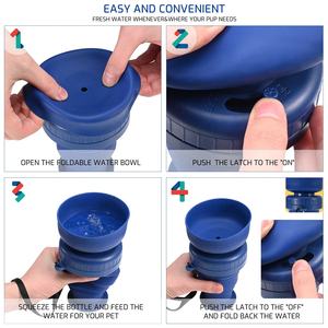 Botella de Agua Portátil Multifuncional Plegable a Prueba de Fugas para Perros, Dispensador de Agua y Comida para Perros de Silicona de Grado Alimenticio - Product Image 3