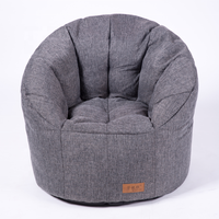 Indoor Polyester Leinen Stoff Sitzsack Stuhl Erwachsenen Bsize Ean Bag Sofa Möbel Wohnzimmer Sofa