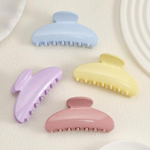 Pince à cheveux élégante en demi-cercle brillant style coréen pour femme, petite pince requin pour l'arrière de la tête, accessoires capillaires haut de gamme - Product Image 1