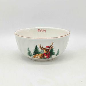 Mug de Noël en céramique, tasse à café avec motif de couronne festive et nœud, poignée rouge, cadeau de Noël pour la maison, le bureau, décoration de Noël - Product Image 4