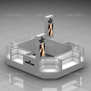 Kiosque de centre commercial pour magasin <span class=keywords><strong>vitrine</strong></span> de bijoux à lumière LED Armoire <span class=keywords><strong>Vitrine</strong></span> Kiosque de comptoir en verre pour centre commercial - Product Image 2