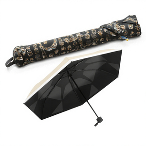 Parapluie compact 3 plis ORIGINAL, mini parapluie pliable manuel pour le soleil et la pluie, idéal pour les voyages - Product Image 2
