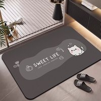 Tapis de sol HM Premium en boue de diatomée, super absorbant, séchage rapide, antidérapant, 2,5 mm, tapis de salle de bain, vente en gros, personnalisable