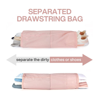 Ensemble de 6 cubes de compression pour bagages de voyage, organisateur de bagages personnalisé de luxe avec étiquette privée et sac à chaussures pour femmes