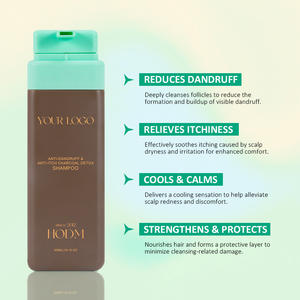 Champú Anticaspa y Desintoxicante con Carbón Vegetal, Aceite de Árbol de Té y Romero, Hidratante para Cabello Rizado, para Hombres y Mujeres, Venta al por Mayor - Product Image 4