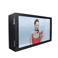 Vitrina LCD Transparente AWSTOUCH FHD 2K de 32 a 100 Pulgadas, Caja de Exhibición Transparente con Versión Android y PC para Exhibición de Productos de Lujo