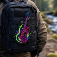 Patchs brodés 3D personnalisés en tissu chenille, motifs floraux et alphabétiques, fil fluorescent, thermocollants pour vestes et sacs à dos