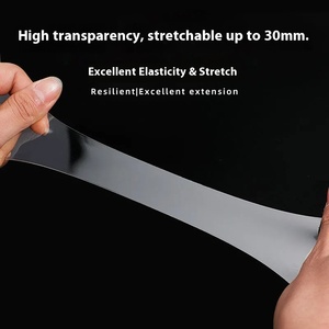 Resistente alle alte Temperature impermeabile pellicola acrilica rossa trasparente <span class=keywords><strong>biadesivo</strong></span> <span class=keywords><strong>per</strong></span> auto <span class=keywords><strong>vetro</strong></span> muro di fissaggio senza mascheramento - Product Image 3