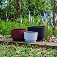 Pots à fleurs carrés en fibre de verre multicolores personnalisables, best-sellers, écologiques, pour jardin extérieur, avec trou de drainage