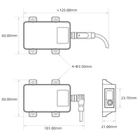 Capteur de distance laser étanche 80 m, précision 1 mm, interface RS485, fréquence 20 Hz, module de mesure longue portée de qualité industrielle pour