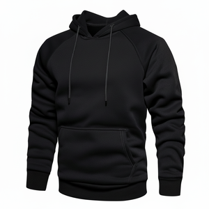 Nueva llegada al por mayor 100% algodón Fleece Heavyweight 600 GSM hombres sudaderas con capucha personalizado bordado manga raglán cremallera lavado - Product Image 1