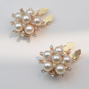 Nút áo pha lê hoa trang trí JFRB205-208, kẹp nút đá pha lê, phụ kiện trang trí tay áo tự làm - Product Image 3