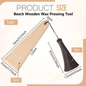 Wood Waxing <b>Tool</b> Wooden Canvas Smoothing <b>Tool</b> Portable <b>Leather</b> Care Kit For Zipper Stitching - Product Image 4
