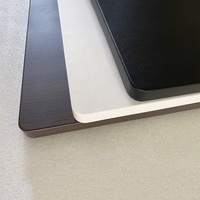 Dessus de table en bois de placage de PVC MDF de style design moderne en couleur noir et blanc populaire niveau E1
