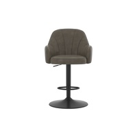 Tabouret de bar moderne de luxe avec siège rembourré, pivotant à 360 degrés, silencieux, réglable en hauteur, pour hôtel, salle à manger, salon