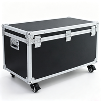 Valise de transport en aluminium sur mesure de grande dimension avec mousse pré-découpée, chariot en aluminium à roulettes, étui rigide pour instruments avec roues, fabrication OEM