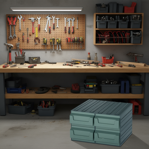 TTAKE <b>Drawer</b> Unit Label Cab Green Tool Containers 4 <b>Drawer</b> Storage Cabinet For <b>Workshop</b> Organization - Product Image 3