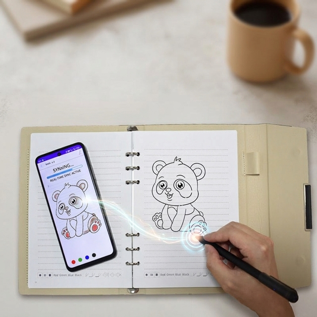 Toy Educ Digital Notebook With Memory Write Smart Pen Paper Tablet Note A5 Digital Pen Gift Digital Pencil Blueth Pen