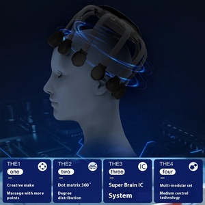 2025 entrega rápida Stock negro 20 garra pulpo masajeador de cabeza eléctrico versión de Motor grande instrumento de descompresión de acupuntura para dormir - Product Image 2