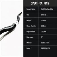 Guidon de scooter électrique Carbonrevo en aluminium pour la conduite hors route, installation facile, durable et de qualité supérieure