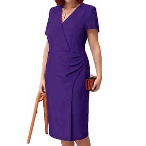 Colección Primavera-Verano 2026: Ropa de Mujer para Comercio Exterior, Estilo Europeo y Americano, Color Sólido, Elegante, Manga Corta, Holgado - Product Image 4