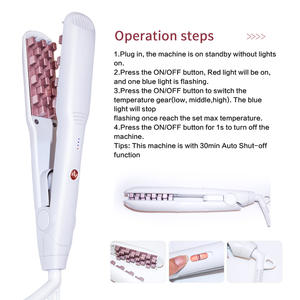 Fer à friser professionnel en céramique, chauffage PTC, fer à friser pour boucles de maïs, planche à repasser, mini lisseur - Product Image 4