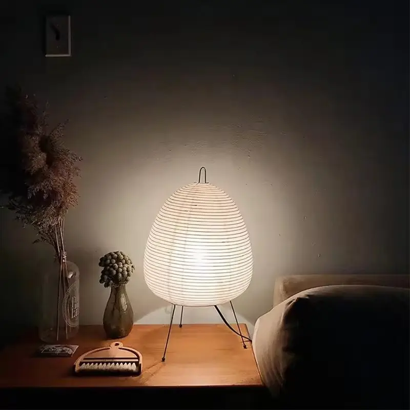 Japanse Stijl Papieren Kunst Tafellamp Voor Binnenverlichting Pos-Moderne Lichte Luxe Statief Tafellamp