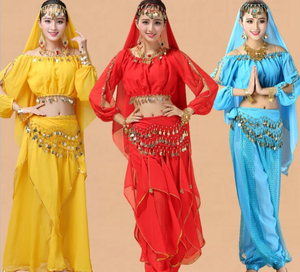 Trajes de Danza del Vientre, Pantalones Largos, Vestido Indio, <span class=keywords><strong>Ropa</strong></span> de Bollywood, <span class=keywords><strong>Ropa</strong></span> <span class=keywords><strong>para</strong></span> Espectáculos, Danza Árabe, Venta al por Mayor, Traje de Danza Escénica - Product Image 4