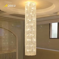 Design de luxe décoration intérieure Duplex salon moderne minimaliste lumière de luxe villa escalier long lustre hôtel lampe