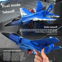 Avion de Chasse Télécommandé en Mousse EPP 2.4G, Modèle de Jouet Planeur Volant avec Lumières, Avions RC Incassables
