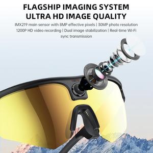 Q02ultra Sport Cycling Smart Video Anti Shake Camera Glasses Audio <strong>Call</strong> Function 1080P Video Recording Outdoor - Product Image 5