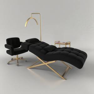 Chaise combinée <span class=keywords><strong>SUNKIN</strong></span> à succès pour le soin du visage, des sourcils, lit de beauté en PVC, moderne, personnalisable, emballage en cuir, table de massage en gros - Product Image 5