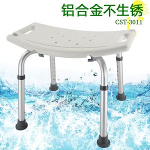 Silla de ducha para personas mayores y mujeres embarazadas, plástico blanco, aleación de aluminio, versión con ventosas, equipo de seguridad para el baño - Product Image 4