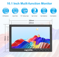 Nouvel écran LCD TFT de bureau VGA BNC AV de 10 pouces avec entrée et haut-parleur intégré pour usage industriel