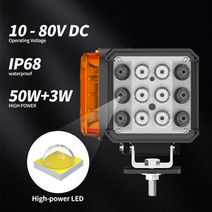 Lampes de travail auxiliaires LED 12V étanches pour tracteurs et camions, projecteur latéral de sécurité pour engins lourds et excavatrices - Product Image 3