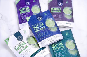 100g Custom Matte Mylar Bag Zipper Bag Tea Packaging Bags Stand up <strong>Zip</strong> <strong>Pouch</strong> for Tea &amp;Matcha - Product Image 2