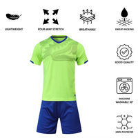 Camiseta de Fútbol Personalizada para Hombre, 100% Poliéster, Transpirable y de Secado Rápido, Manga Corta, Números/Nombres del Equipo Impresos por Transferencia de Calor