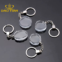 Porte-clés personnalisé DT-Key001A en cristal K9 - Clé en verre gravée au laser 3D pour voiture, cadeau de mariage, cadeau d'entreprise, photo ou logo DIY