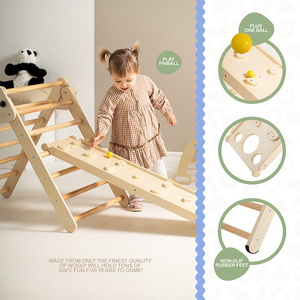 Set Triangolo di Pikler in Legno XIHA con Rampa, Triangolo da Arrampicata Pieghevole per Bambini, Set da Palestra Montessori per Interni - Product Image 3